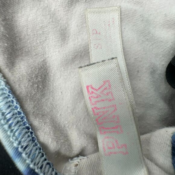 VICTORIA'S SECRET PINK | Small Blue Tie Dye Sports Bra Athletic Top Strappy Back - Picture 3 of 9